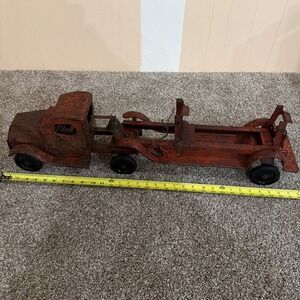 "Rare"1920's Red Turner Pressed Steel Firetruck 32'' Long. See Pictures